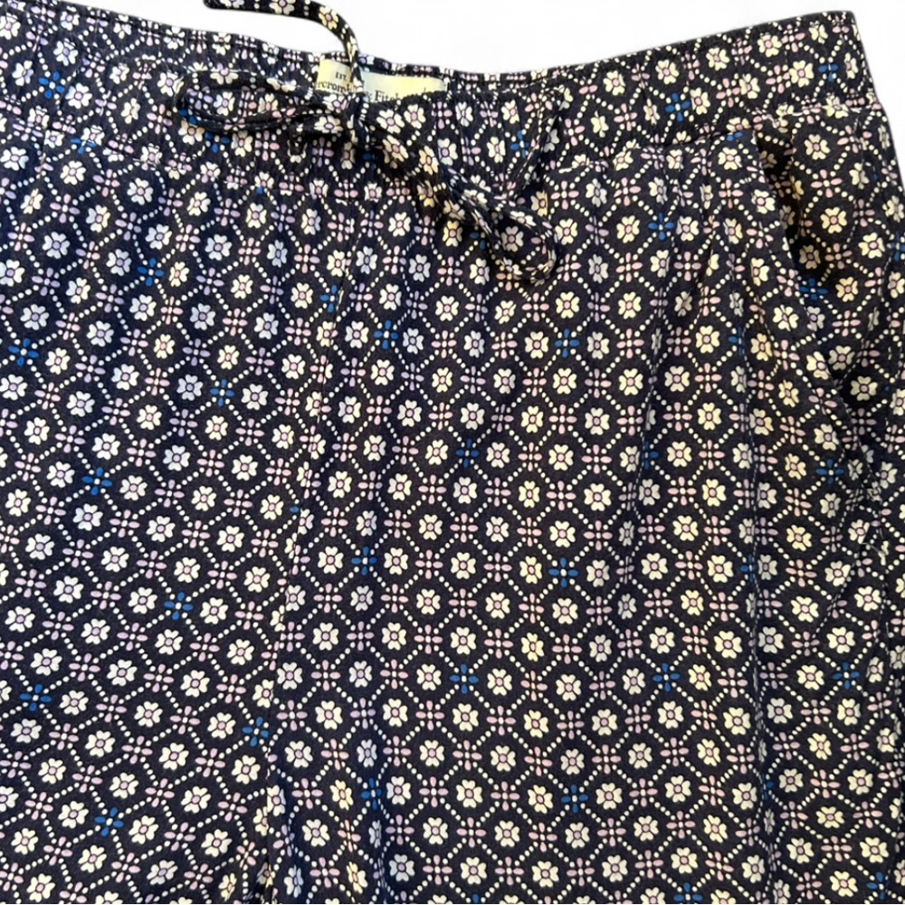 Abercrombie & Fitch Navy Geometric Joggers ML Viscose Lightweight Coastal Lounge - Picture 4 of 10